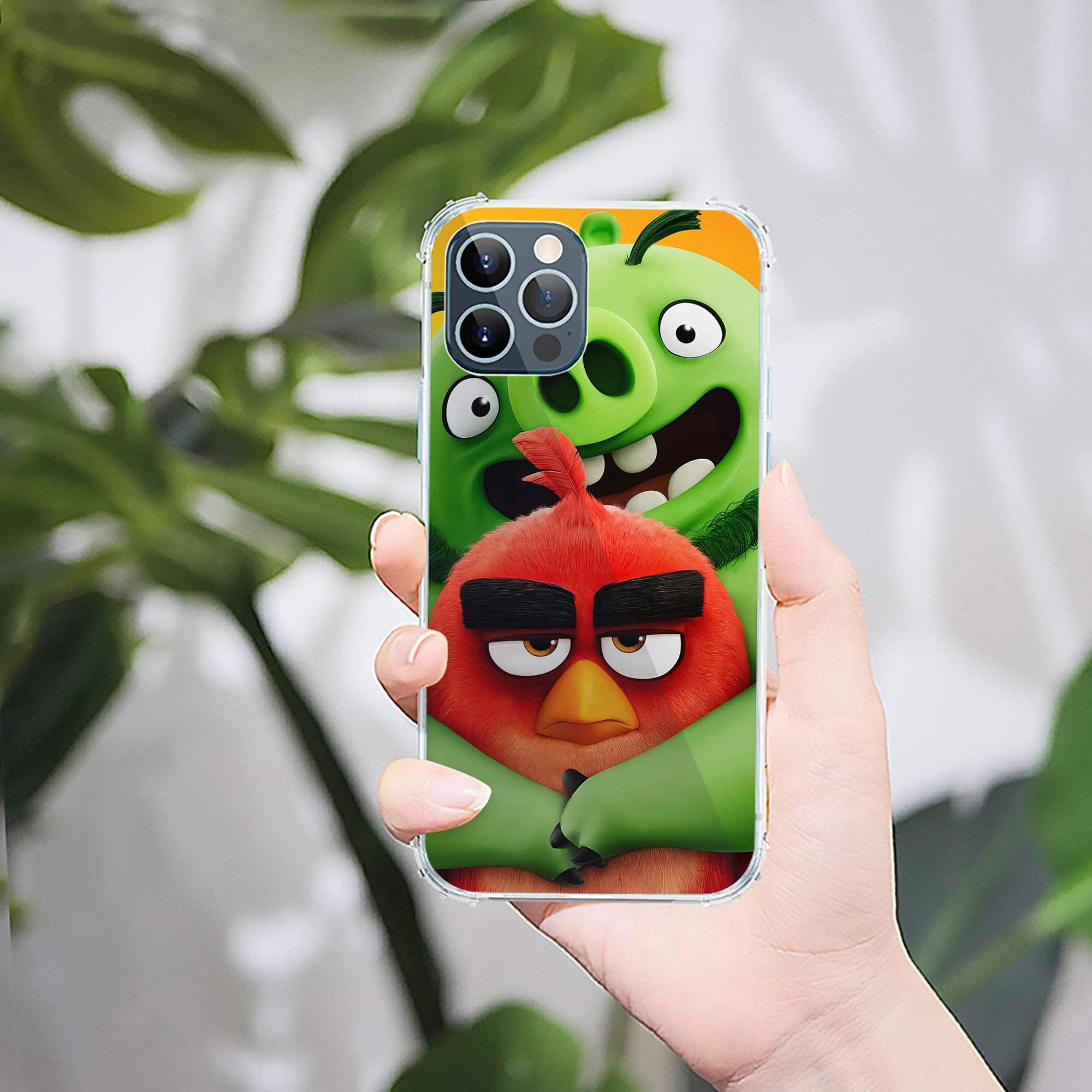 （画像用） Angry Birds アングリーバード 【iPhone 12シリーズ対応】透明スマホケース（クリアソフトケース）